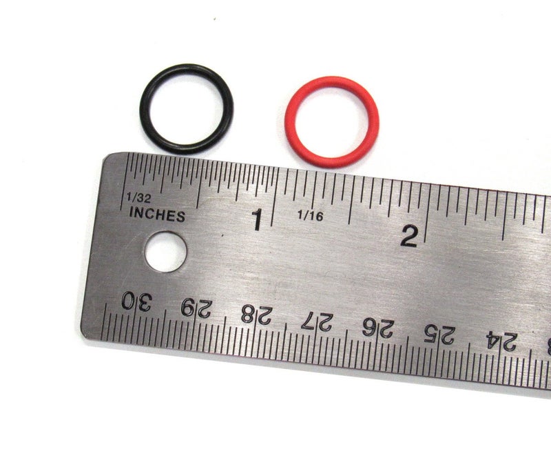 Captain O-Ring (100 Pack) Soft Stitch Ring Markers (Available in 3 Sizes, Includes 2 Colors, for Knitting/Crochet/etc) (Medium (Needle 9-15), Red & Black) - Image 2